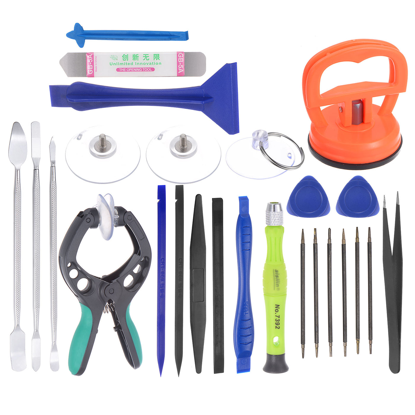 uxcell Uxcell 20 in 1 Electronics Repair Tool Kit, Metal Pry Bar Set for Screen