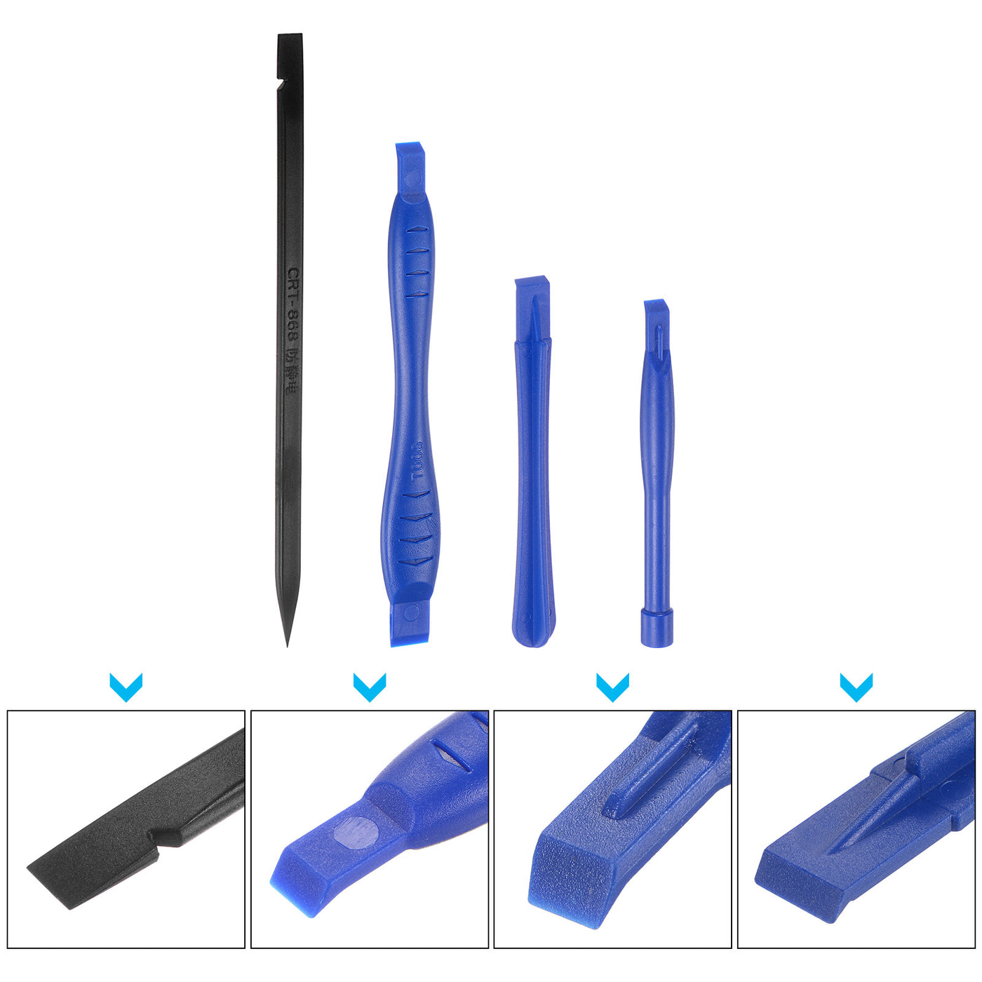 uxcell Uxcell 8in1 Set Electronics Repair Tool Kit, Plastic Pry Bar Removing Set for Screen