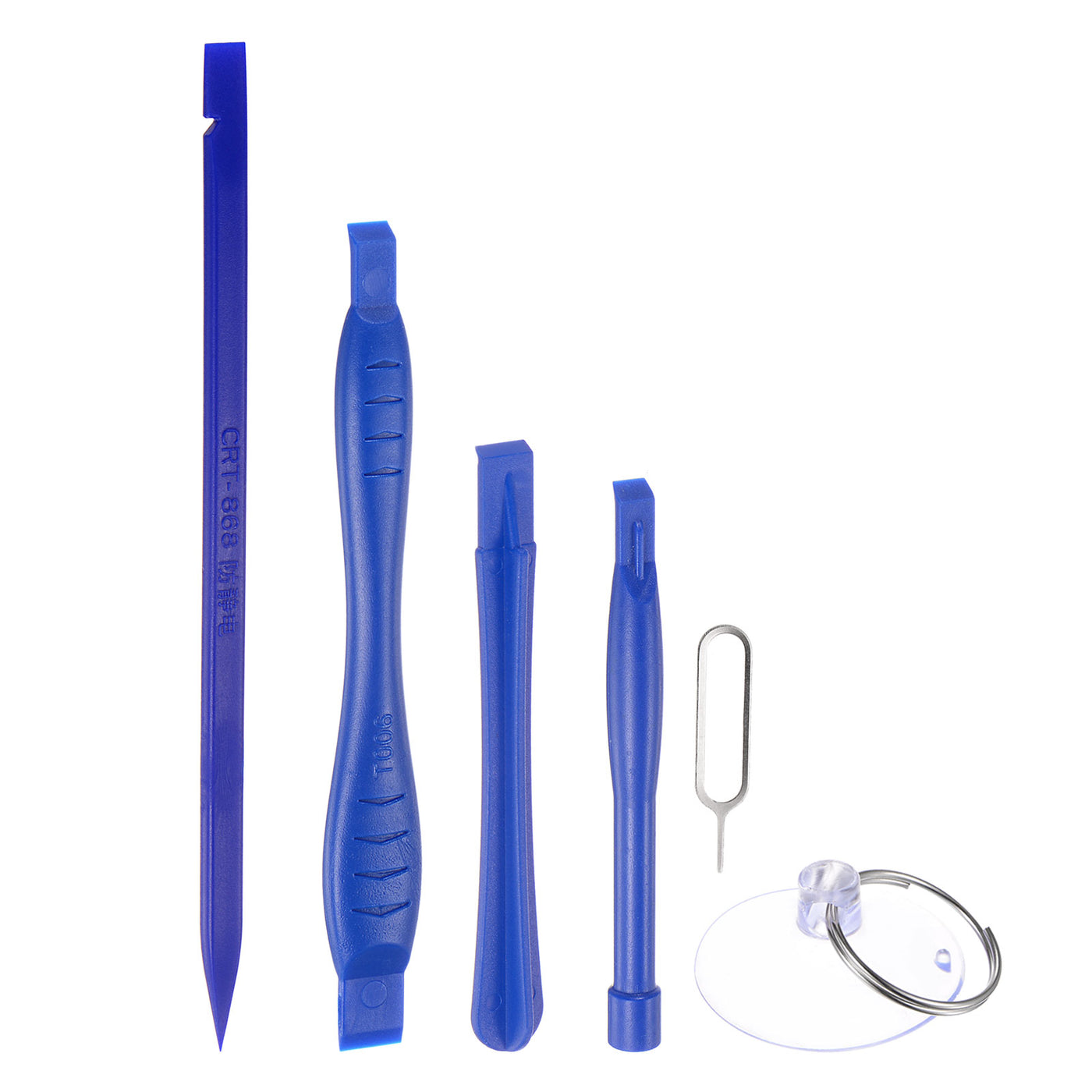 uxcell Uxcell 5in1 Set Electronics Repair Tool Kit, Plastic Pry Bar Removal for Screen Blue