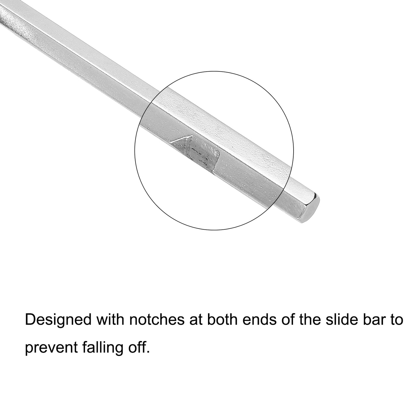 uxcell Uxcell Sliding T-Handle Hex Key Wrench for Fast Spinning, CR-V Steel