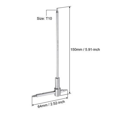 Harfington Uxcell Sliding T-Handle Torx Star Wrench for Fast Spinning, CR-V Steel