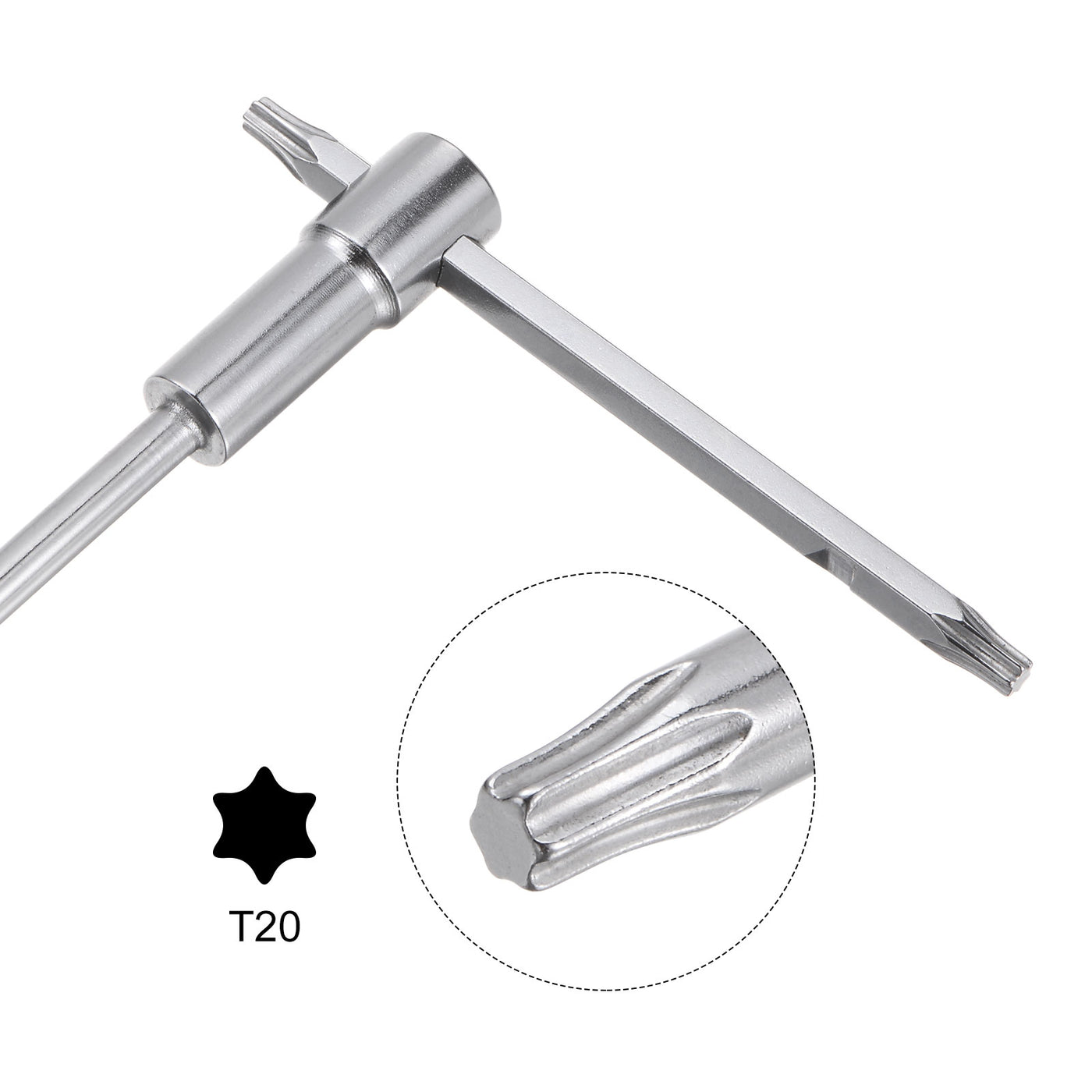 uxcell Uxcell Sliding T-Handle Torx Star Wrench for Fast Spinning, CR-V Steel