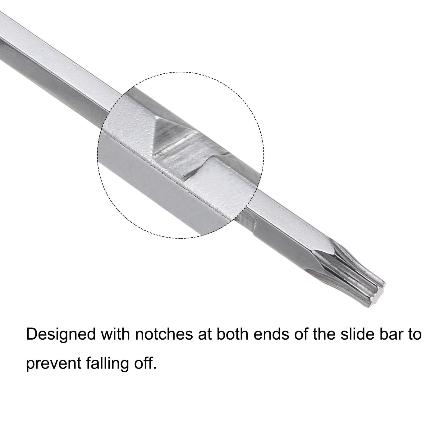 uxcell Uxcell Sliding T-Handle Torx Star Wrench for Fast Spinning, CR-V Steel