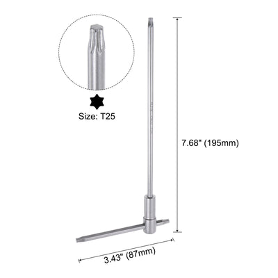 Harfington Uxcell Sliding T-Handle Torx Star Wrench for Fast Spinning, CR-V Steel