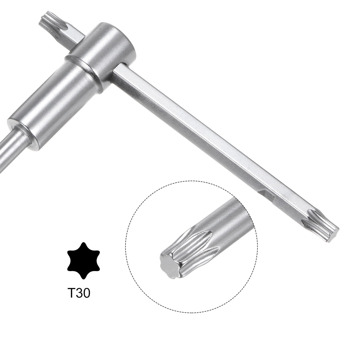 uxcell Uxcell Sliding T-Handle Torx Star Wrench for Fast Spinning, CR-V Steel