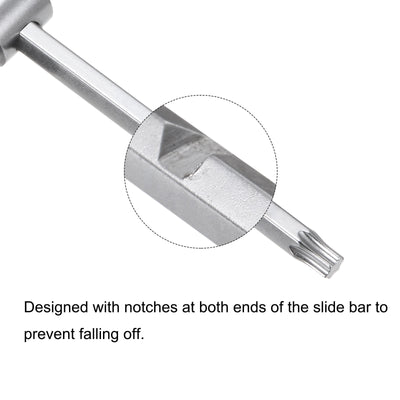 Harfington Uxcell Sliding T-Handle Torx Star Wrench for Fast Spinning, CR-V Steel