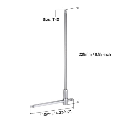 Harfington Uxcell Sliding T-Handle Torx Star Wrench for Fast Spinning, CR-V Steel