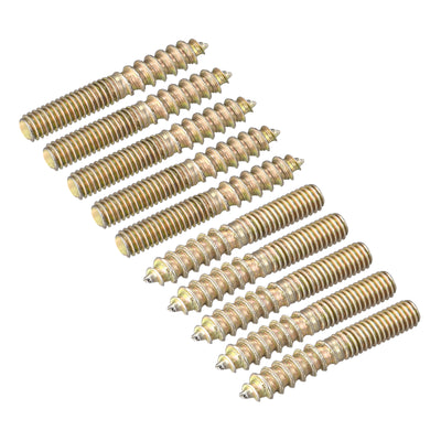 uxcell Uxcell M4x30mm Hanger Bolts, 80pcs Double Ended Thread Dowel Screws for Wood Furniture