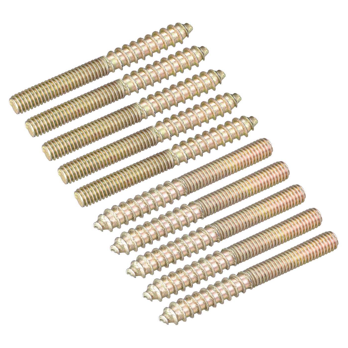 uxcell Uxcell M4x40mm Hanger Bolts, 50pcs Double Ended Thread Dowel Screws for Wood Furniture