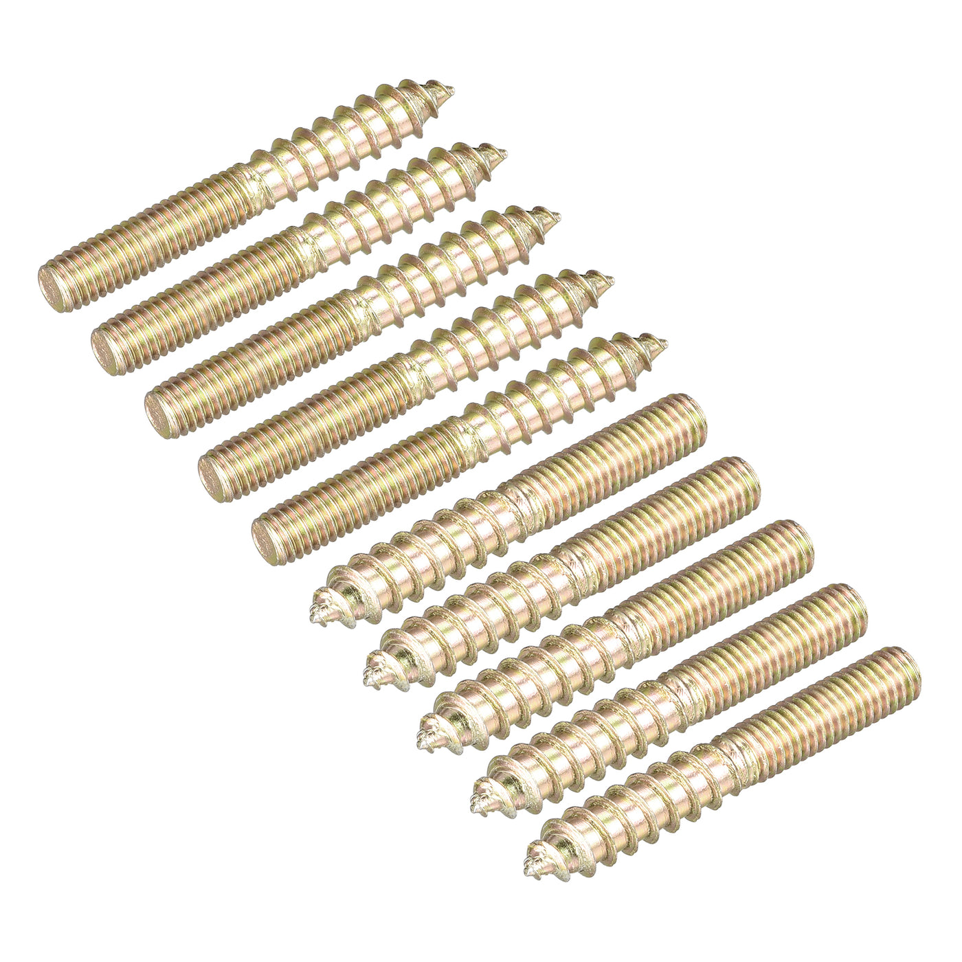 uxcell Uxcell M5x40mm Hanger Bolts, 12pcs Double Ended Thread Dowel Screws for Wood Furniture