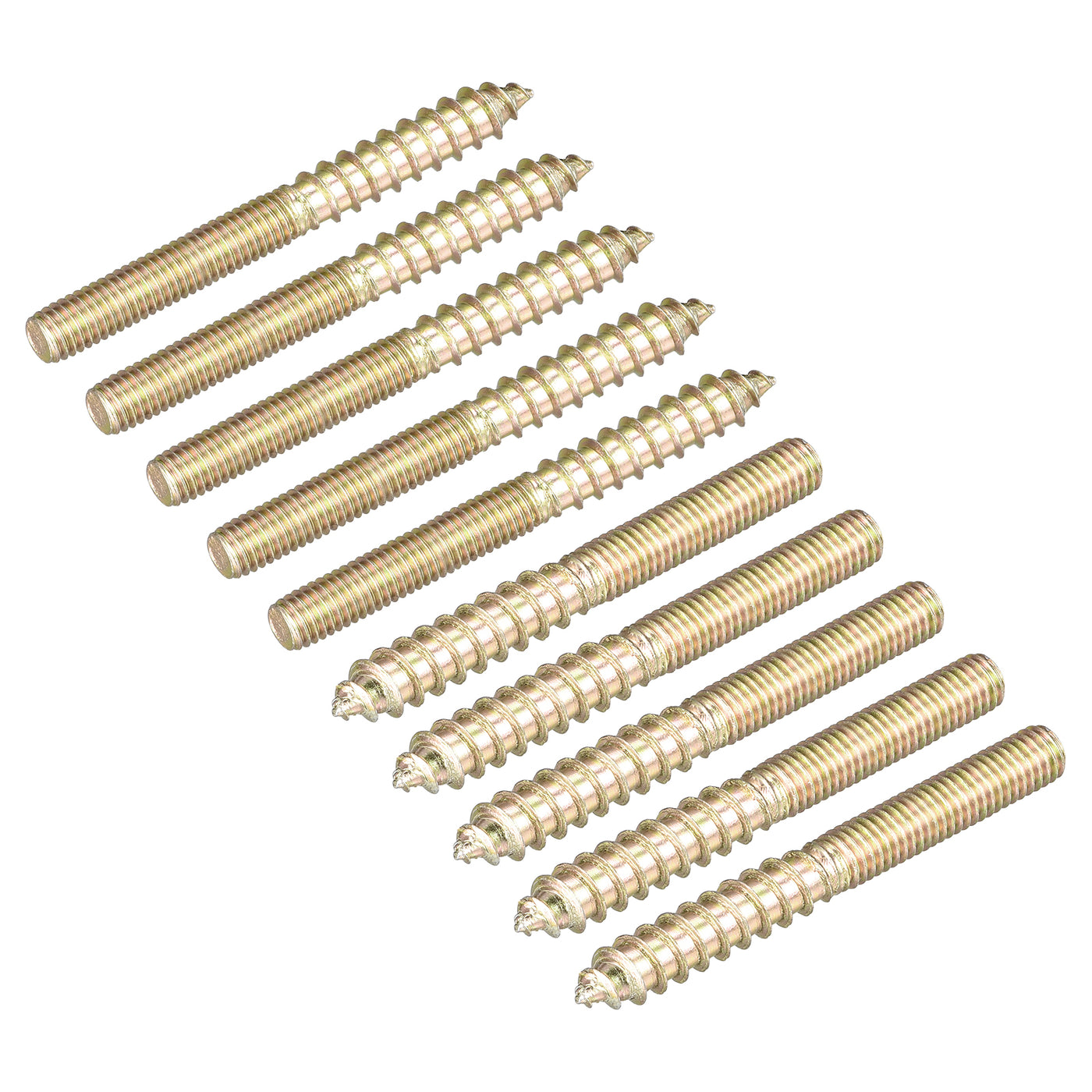 uxcell Uxcell M5x50mm Hanger Bolts, 20pcs Double Ended Thread Dowel Screws for Wood Furniture