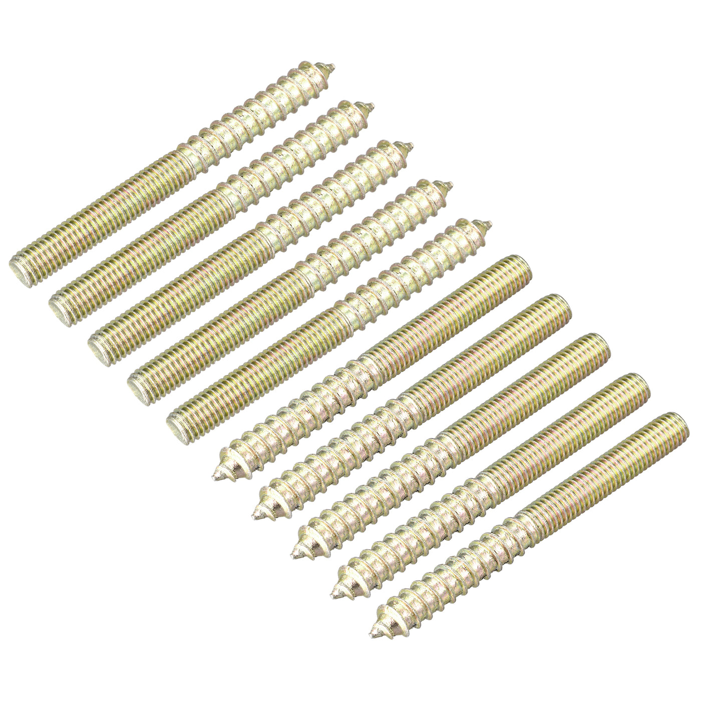 uxcell Uxcell M8x80mm Hanger Bolts, 48pcs Double Ended Thread Dowel Screws for Wood Furniture