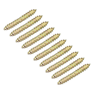 Harfington Uxcell 4x13mm Hanger Bolts, 48pcs Double Ended Self-Tapping Thread Dowel Screws