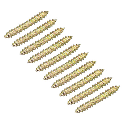 Harfington Uxcell 4x13mm Hanger Bolts, 12pcs Double Ended Self-Tapping Thread Dowel Screws