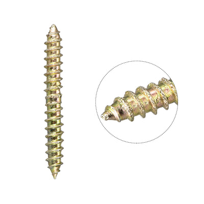 Harfington Uxcell 4x18mm Hanger Bolts, 12pcs Double Ended Self-Tapping Thread Dowel Screws