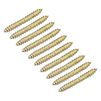 Harfington Uxcell 4x18mm Hanger Bolts, 12pcs Double Ended Self-Tapping Thread Dowel Screws