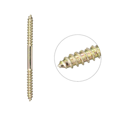 Harfington Uxcell 4.5x23mm Hanger Bolts, 20pcs Double Ended Self-Tapping Thread Dowel Screws