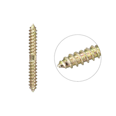 Harfington Uxcell 8x27mm Hanger Bolts, 8pcs Double Ended Self-Tapping Thread Dowel Screws