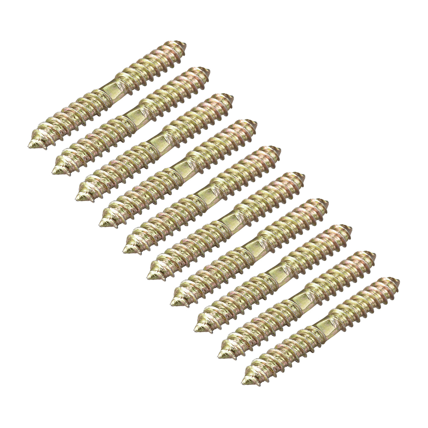 uxcell Uxcell 8x27mm Hanger Bolts, 48pcs Double Ended Self-Tapping Thread Dowel Screws