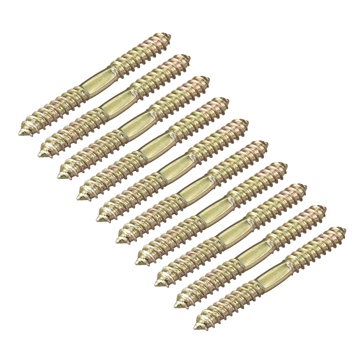 uxcell Uxcell 8x32mm Hanger Bolts, 12pcs Double Ended Self-Tapping Thread Dowel Screws