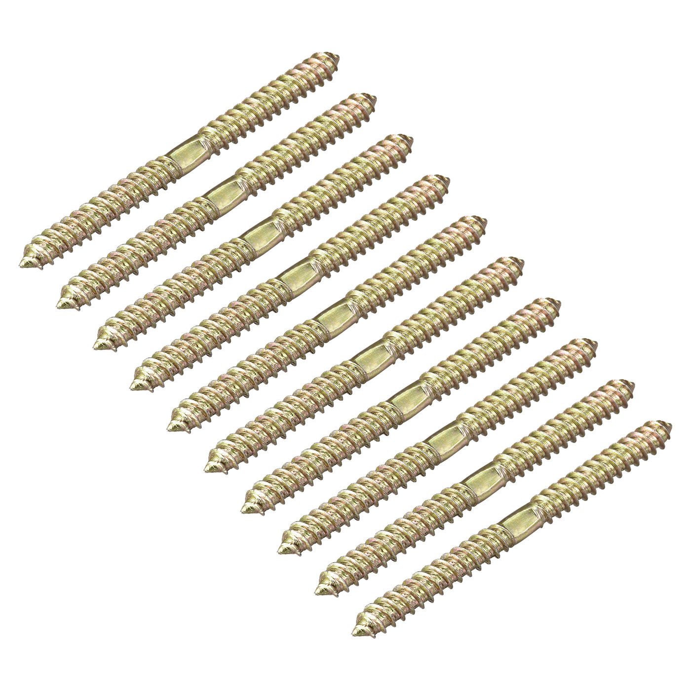 uxcell Uxcell 8x46mm Hanger Bolts, 12pcs Double Ended Self-Tapping Thread Dowel Screws