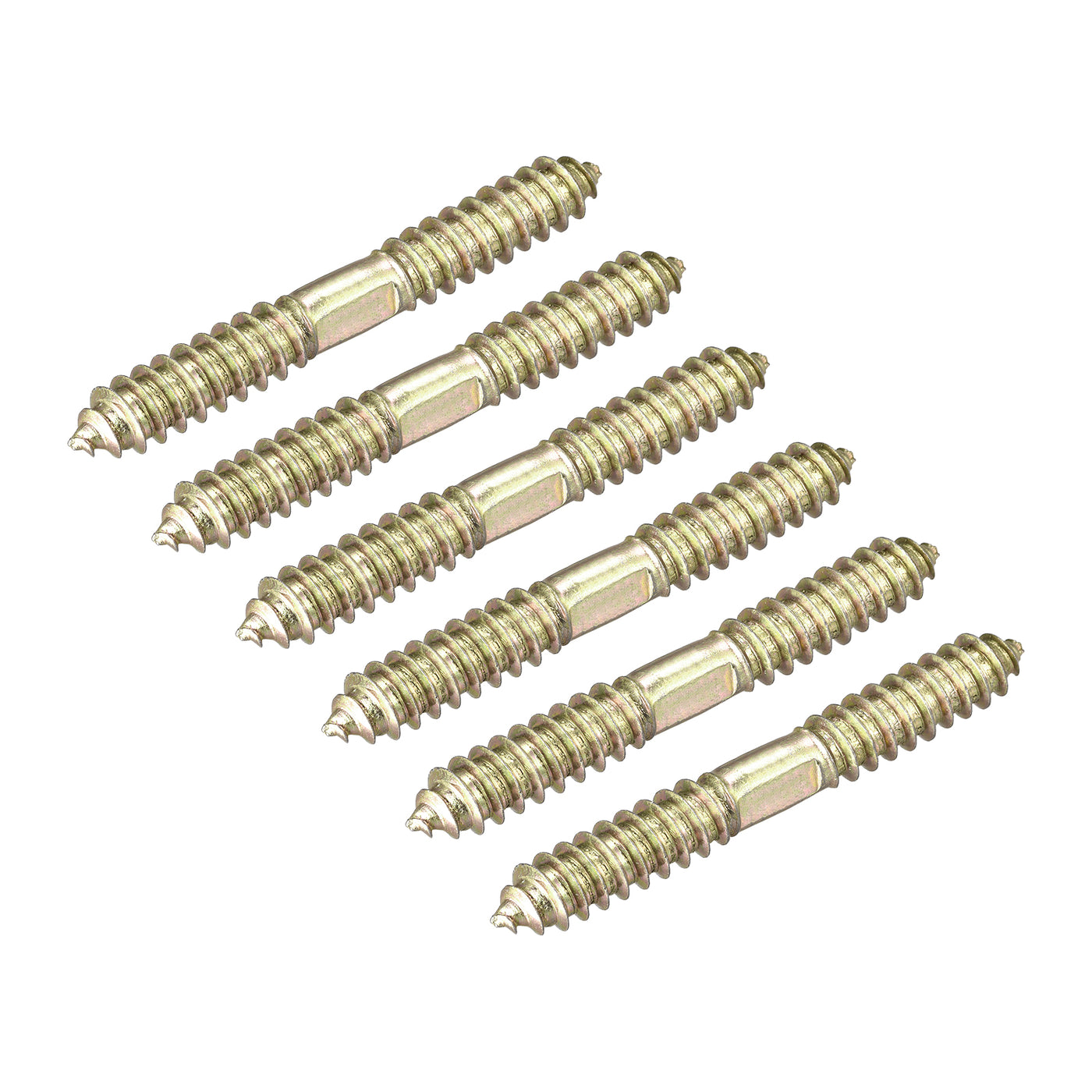 uxcell Uxcell 10x40mm Hanger Bolts, 6pcs Double Ended Self-Tapping Thread Dowel Screws