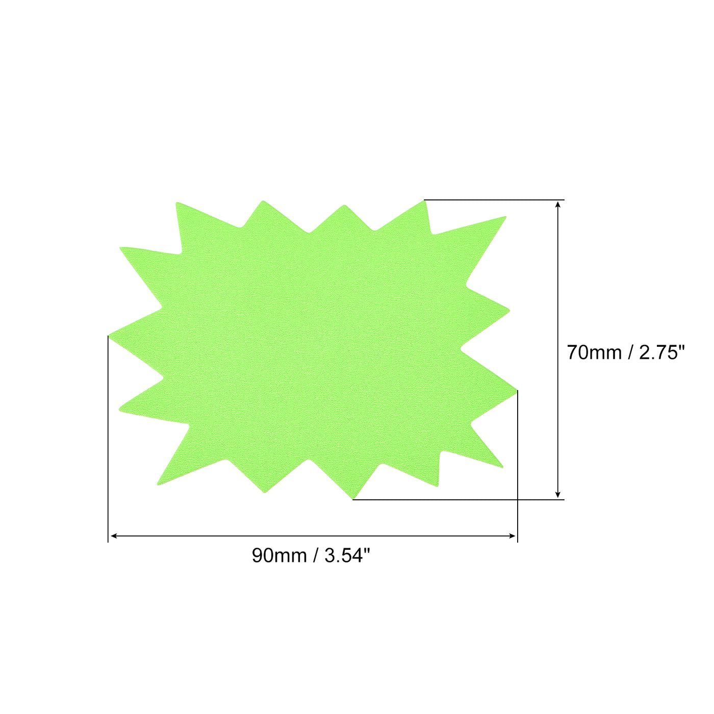 Harfington Blank Star Burst Sale Signs Price Tags Fluorescent Star Pricing Labels 90x70mm 4 Colors for Retail Sales Pricing, Pack of 200