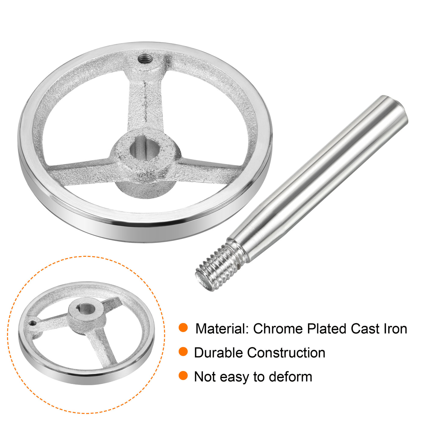 Harfington Rotary Handwheel, Cast Iron for Milling Machine