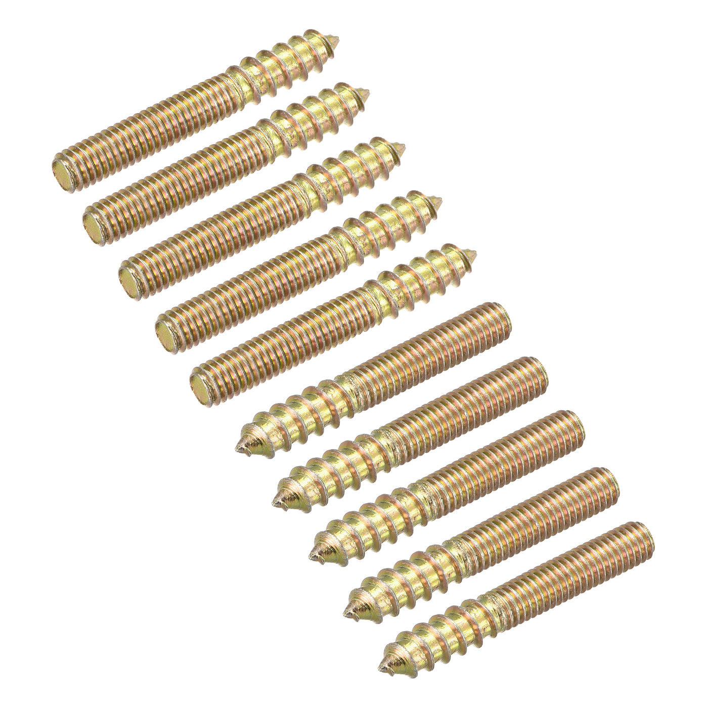 uxcell Uxcell M6x40mm Hanger Bolts, 48pcs Double Ended Thread Dowel Screws for Wood Furniture