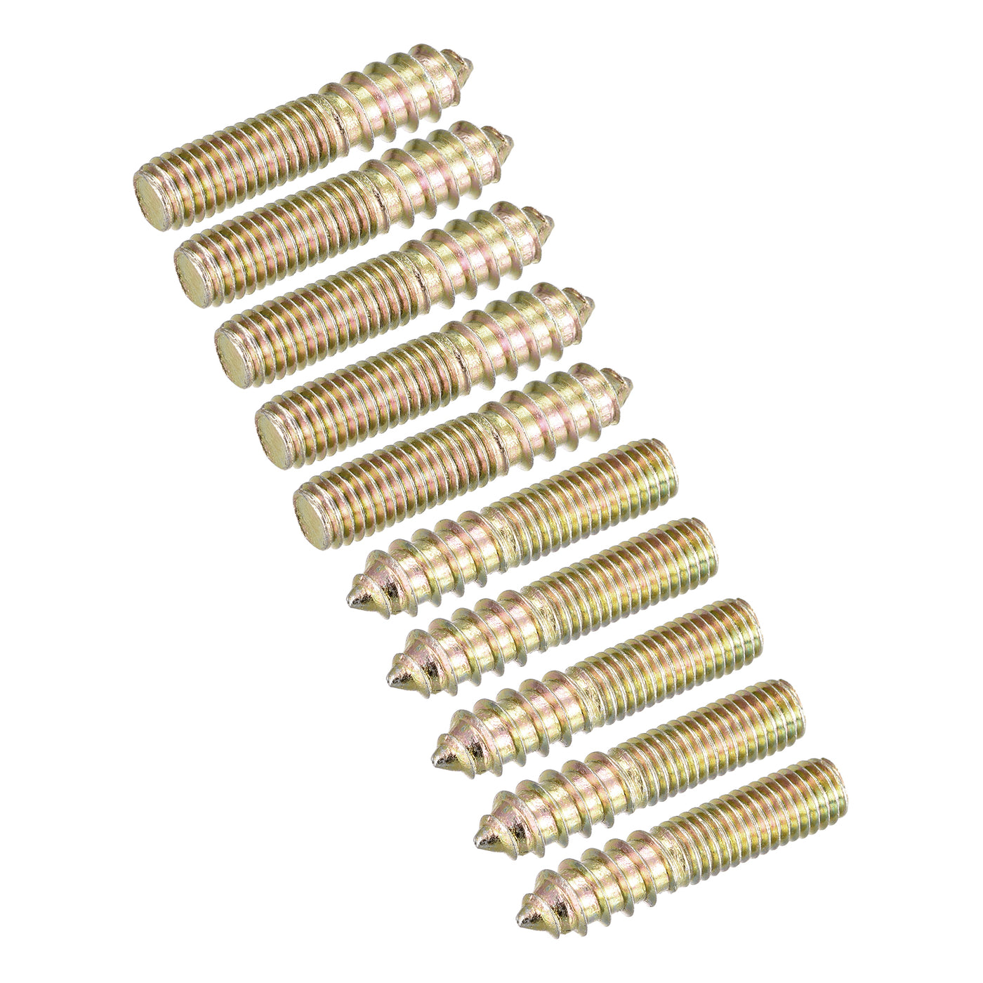 uxcell Uxcell M8x40mm Hanger Bolts, 48pcs Double Ended Thread Dowel Screws for Wood Furniture