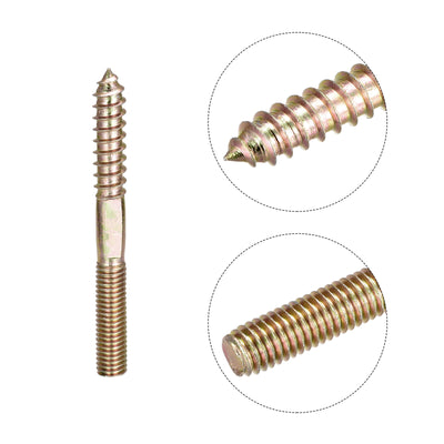 Harfington Uxcell 7 Stück Gewindedübelschrauben Holzverbindung Holzschrauben Holzgelenk M8x80mm