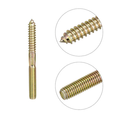 Harfington Uxcell 8 Stück Stockschrauben Doppelgewinde Schrauben Gewindedübelschraube M10x100mm