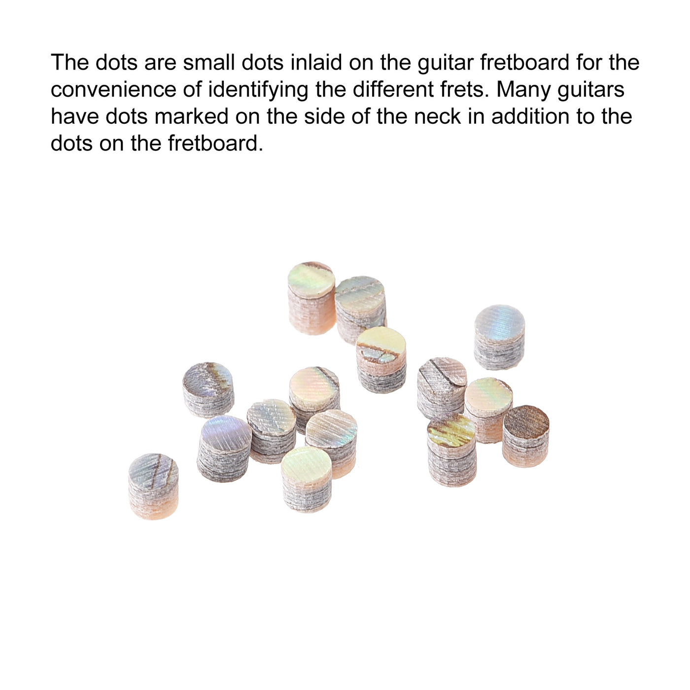 Harfington Inlay Dots Abalone Shell Fingerboard Inlay Fretboard for Guitar Bass Ukulele Banjo