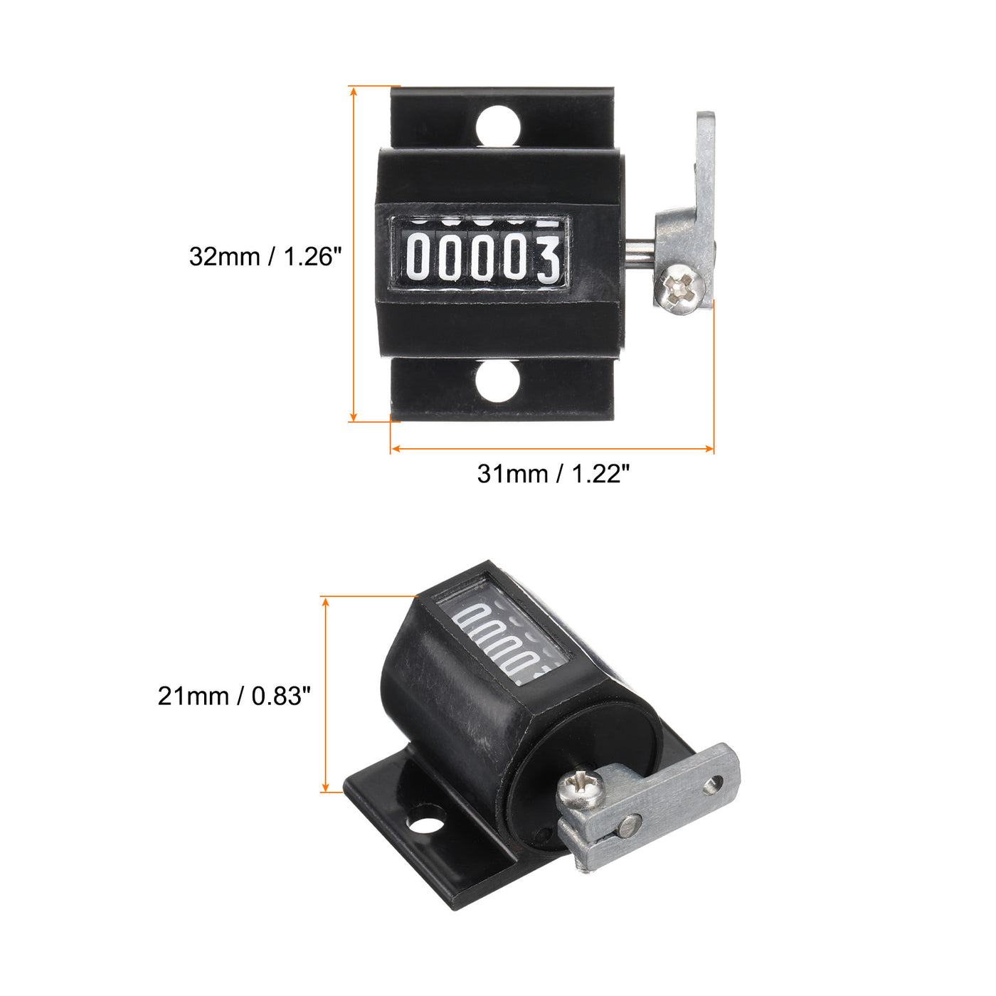 uxcell Uxcell Manual Tally Counter, 5 Digits Hand Tool Counter Mechanical Clicker