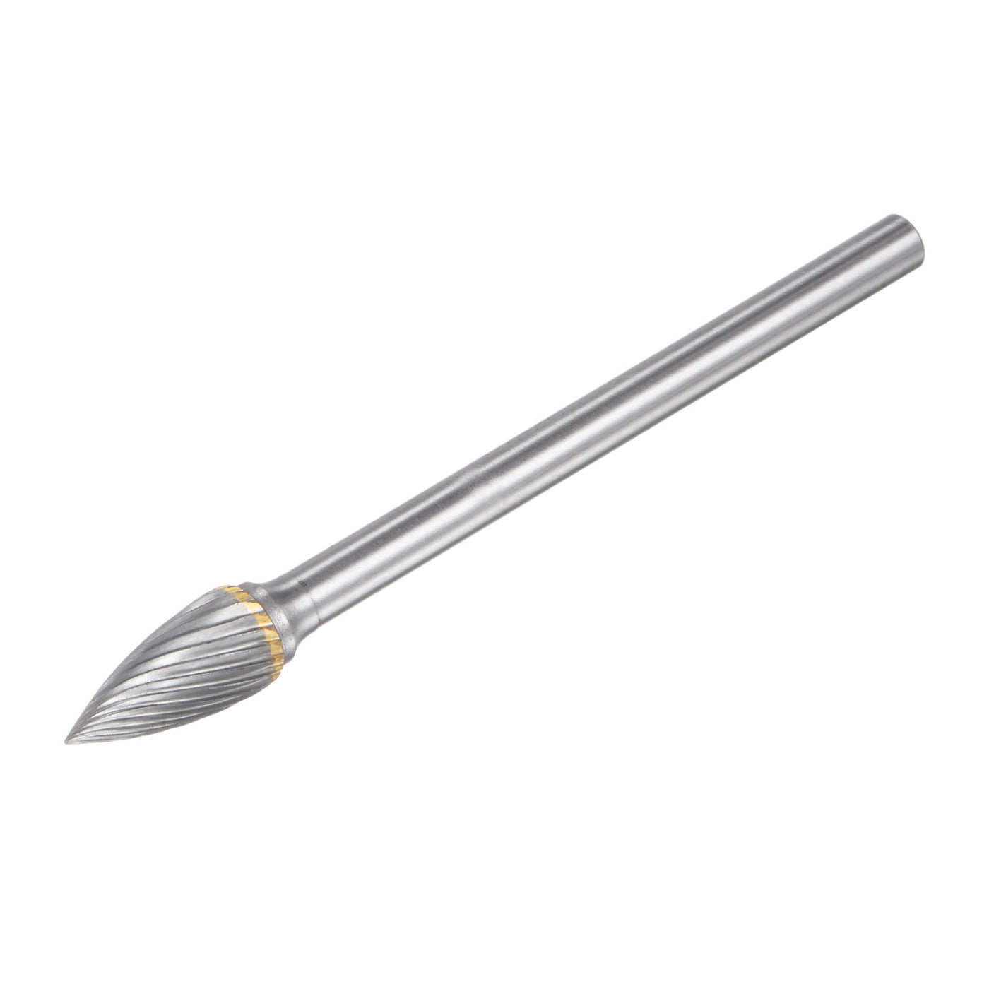 uxcell Uxcell 10mm x 100mm 6mm Shank Single Cut Tree with Pointed Nose Carbide Tip Rotary File