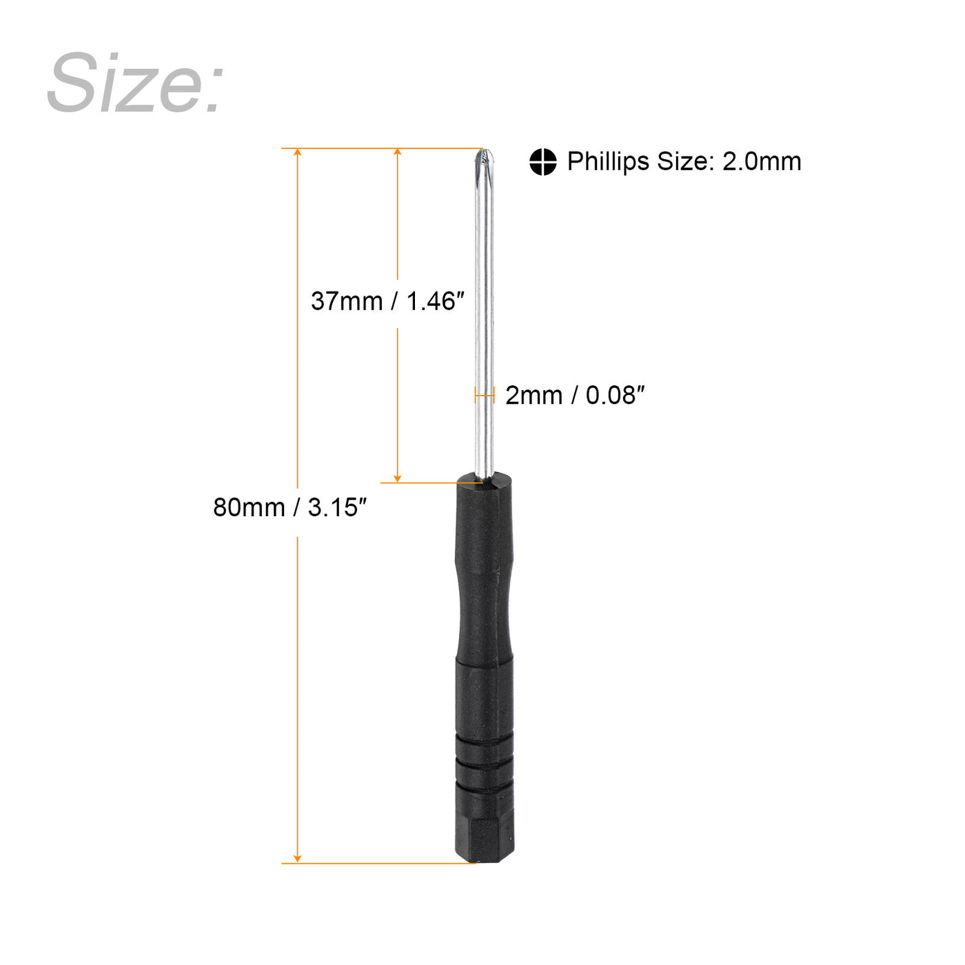 uxcell Uxcell Mini Phillips Screwdriver, Cross Head for Watch Eyeglasses Metal Buckle Electronics Repair