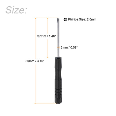 Harfington Uxcell Mini Phillips Screwdrivers, Cross Head for Watch Eyeglasses Metal Buckle Electronics Repair