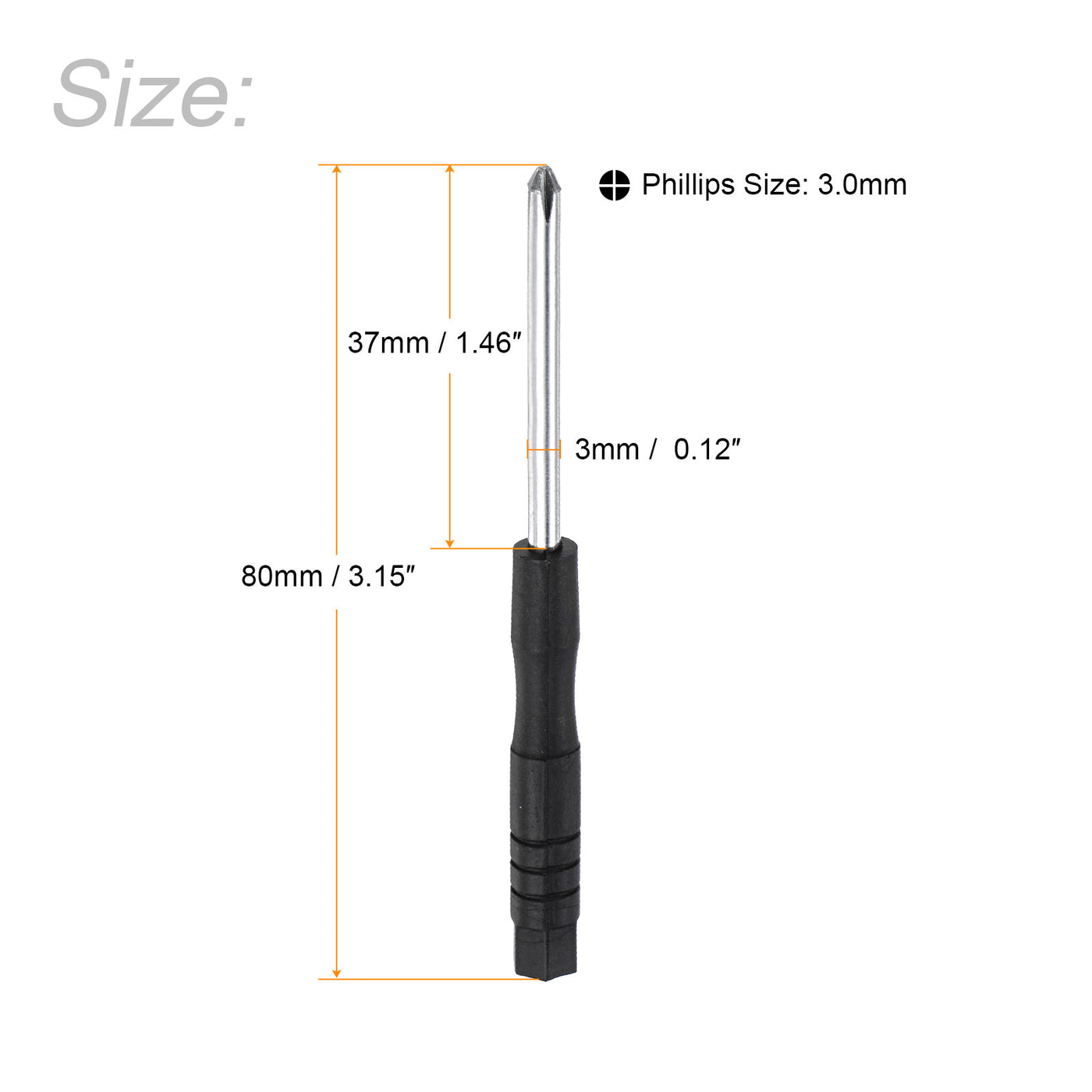 uxcell Uxcell Mini Phillips Screwdriver, Cross Head for Watch Eyeglasses Metal Buckle Electronics Repair