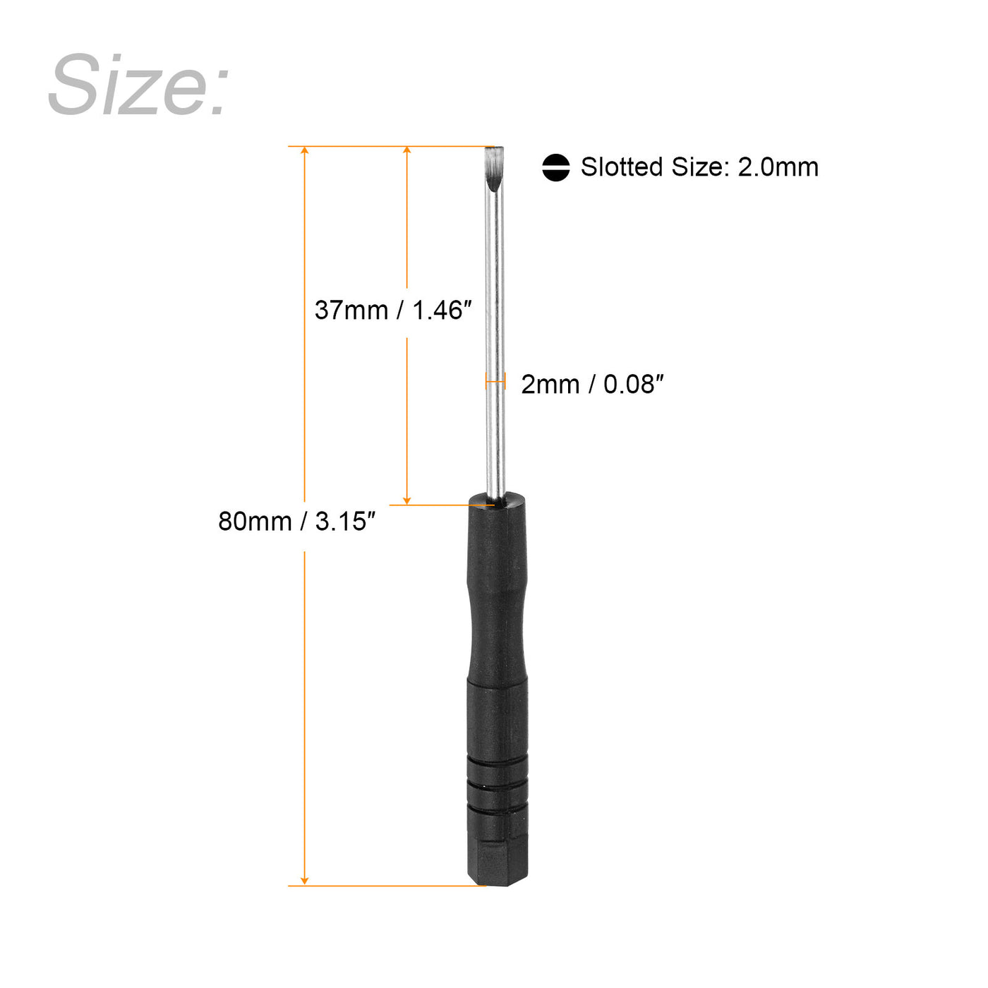 uxcell Uxcell Mini Slotted Screwdrivers, Flat Head for Watch Eyeglasses Metal Buckle Electronics Repair