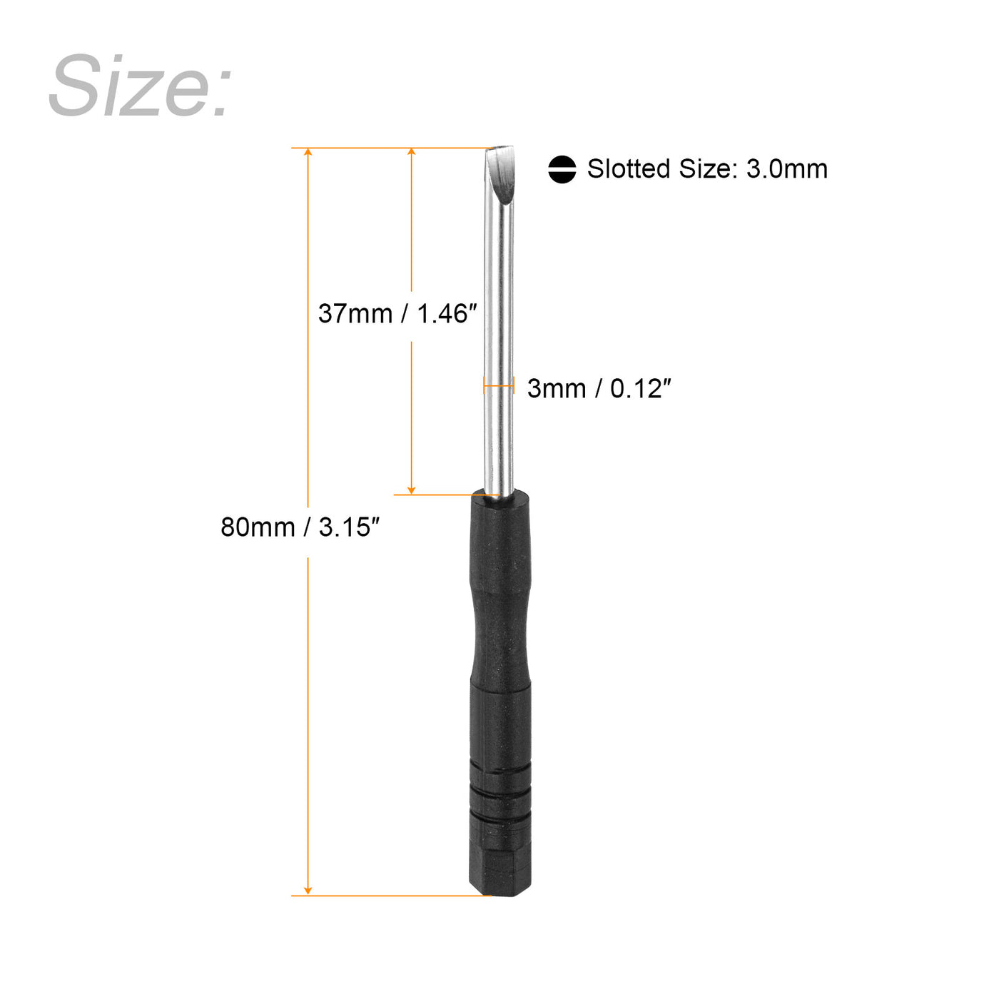 uxcell Uxcell Mini Slotted Screwdrivers, Flat Head for Watch Eyeglasses Metal Buckle Electronics Repair