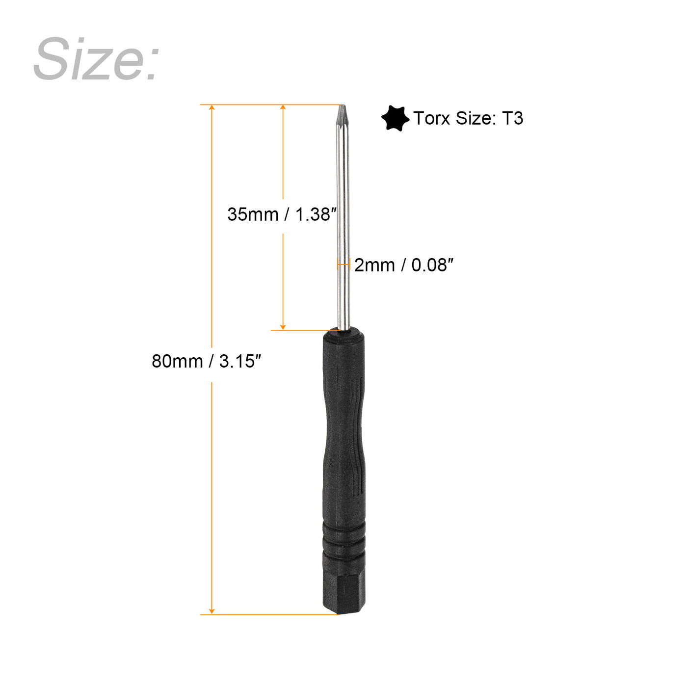 uxcell Uxcell Mini Torx Screwdriver, Star Head for Watch Eyeglasses Metal Buckle Electronics Repair