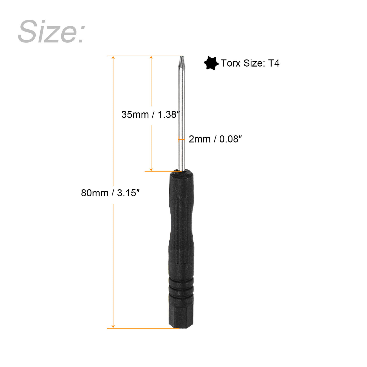 uxcell Uxcell Mini Torx Screwdriver, Star Head for Watch Eyeglasses Metal Buckle Electronics Repair