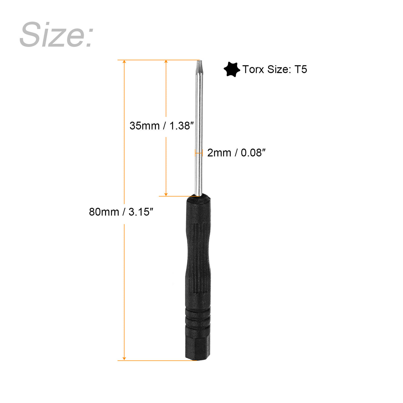 uxcell Uxcell Mini Torx Screwdriver, Star Head for Watch Eyeglasses Metal Buckle Electronics Repair