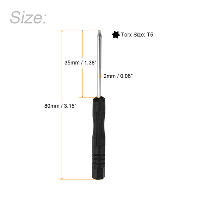 Harfington Uxcell Mini Torx Screwdriver, Star Head for Watch Eyeglasses Metal Buckle Electronics Repair