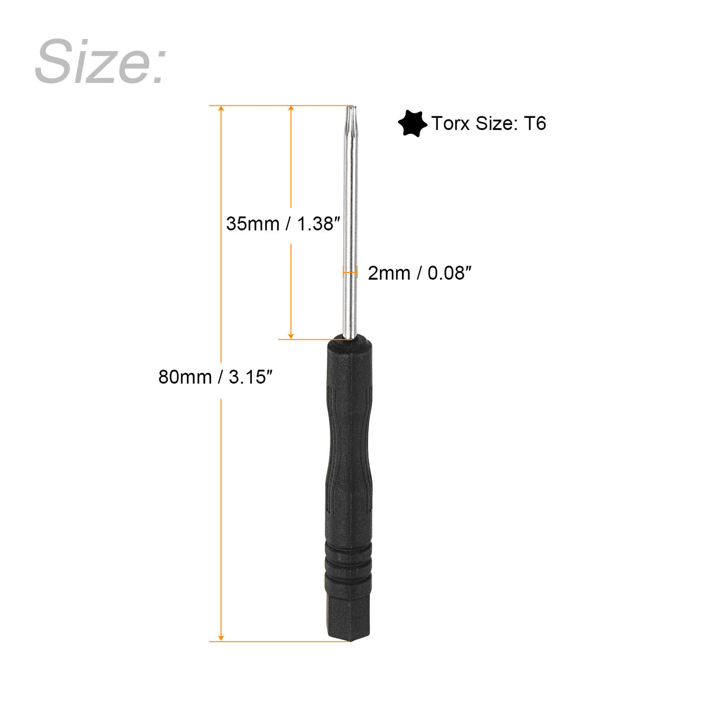 uxcell Uxcell Mini Torx Screwdriver, Star Head for Watch Eyeglasses Metal Buckle Electronics Repair