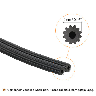 Harfington Uxcell Screen Spline, 10M/32.81Ft Rubber Window Sealing Strip, 4mm OD Black