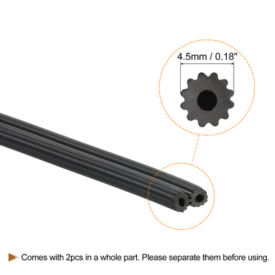 Harfington Uxcell Screen Spline, 15M/49.21Ft Rubber Window Sealing Strip, 4.5mm OD Black