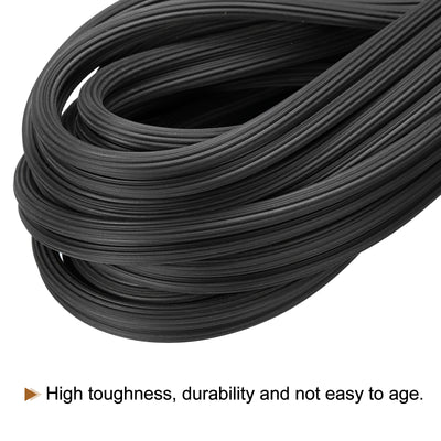 Harfington Uxcell Screen Spline, 15M/49.21Ft Rubber Window Sealing Strip, 4.5mm OD Black