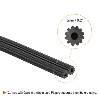 Harfington Uxcell Screen Spline, 15M/49.21Ft Rubber Window Sealing Strip, 5mm OD Black