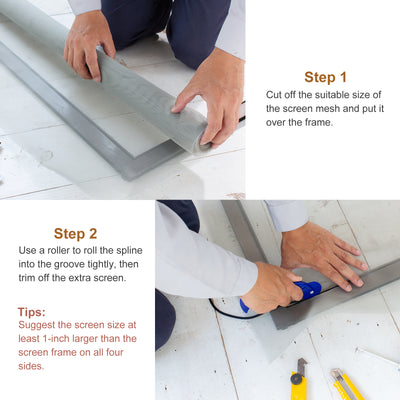 Harfington Uxcell Screen Spline, 10M/32.81Ft Silicone Window Sealing Strip, 4mm OD White